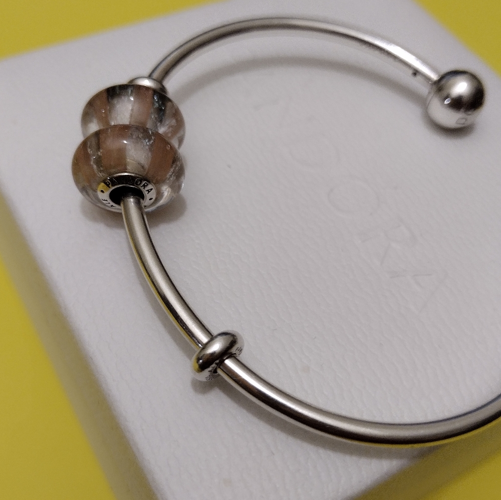 Pandora Shimmering Stripe Glass Charm - Picture 7 of 8